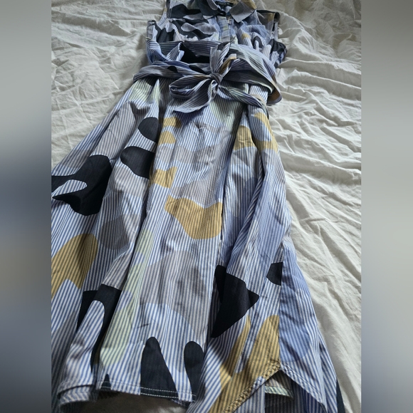 Lafayette 148 New York Cordelia Printed Midi Shirt Dress Designer - Picture 7 of 12